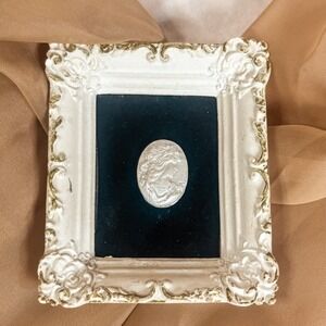 Handmade Opalescent Cameo Framed Art